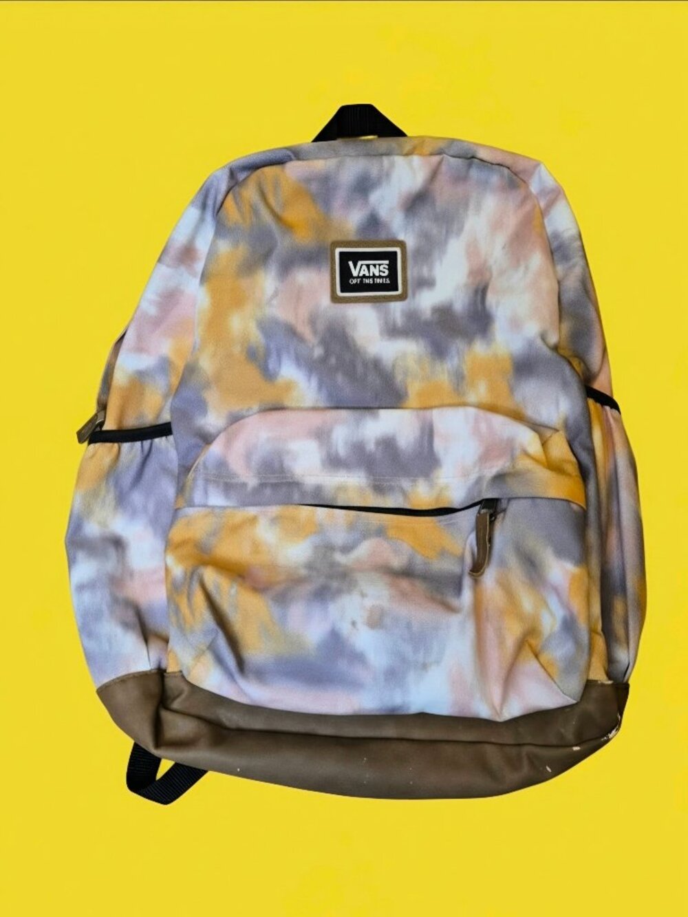 Vans Realm Pastel Tie Dye Cloud Wash Y2K Style School Backpack Laptop Sleeve